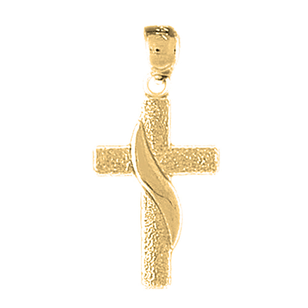 Yellow Gold-plated Silver Cross Pendant