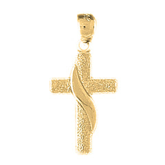 Yellow Gold-plated Silver Cross Pendant