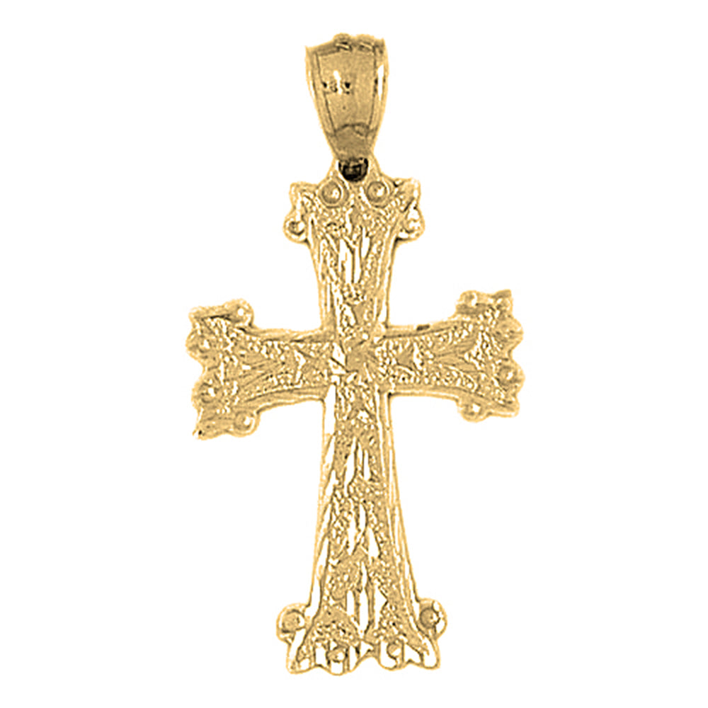 Yellow Gold-plated Silver Cross Pendant