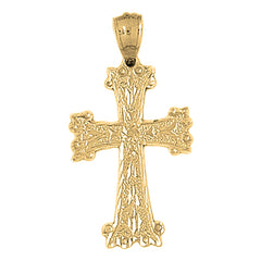 Yellow Gold-plated Silver Cross Pendant