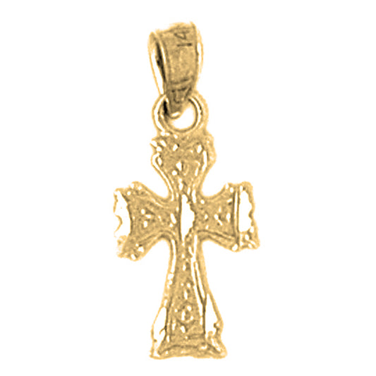 Yellow Gold-plated Silver Cross Pendant