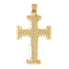 Yellow Gold-plated Silver Cross Pendant