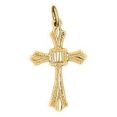 Yellow Gold-plated Silver Cross Pendant