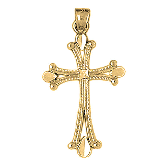 Yellow Gold-plated Silver Cross Pendant