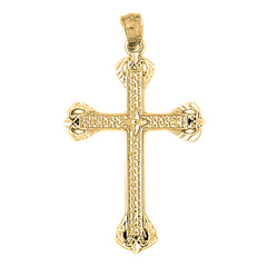 Yellow Gold-plated Silver Cross Pendant