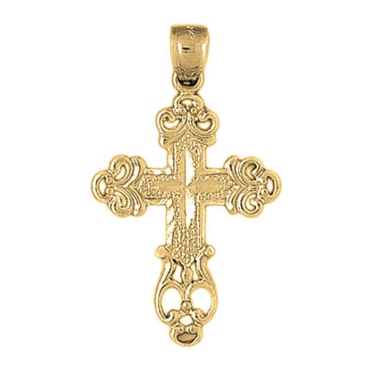 Yellow Gold-plated Silver Cross Pendant