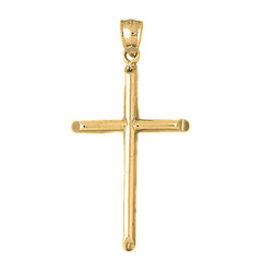 Yellow Gold-plated Silver Cross Pendant