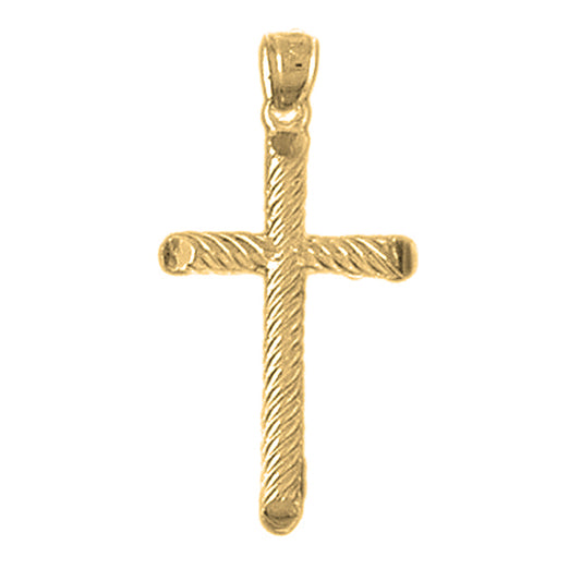 Yellow Gold-plated Silver Cross Pendant