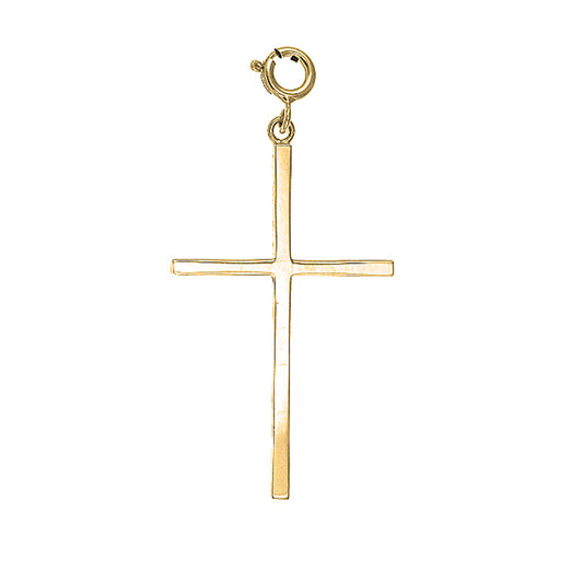 Yellow Gold-plated Silver Cross Pendant