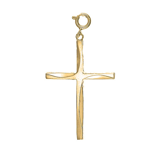 Yellow Gold-plated Silver Cross Pendant