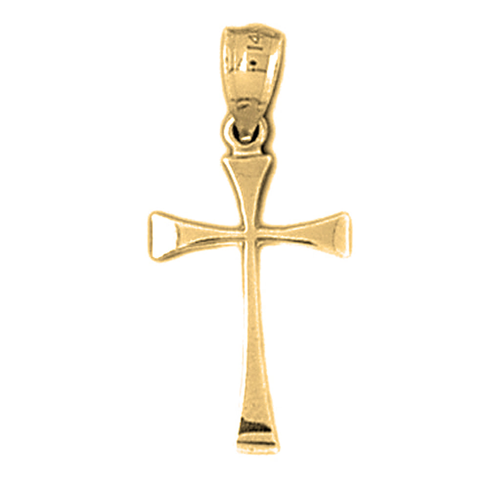 Yellow Gold-plated Silver Cross Pendant