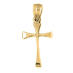 Yellow Gold-plated Silver Cross Pendant