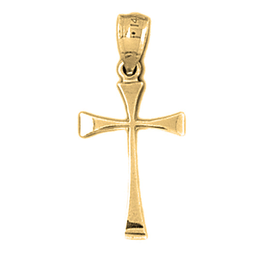 14K or 18K Gold Teutonic Cross Pendant