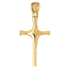 Yellow Gold-plated Silver Cross Pendant