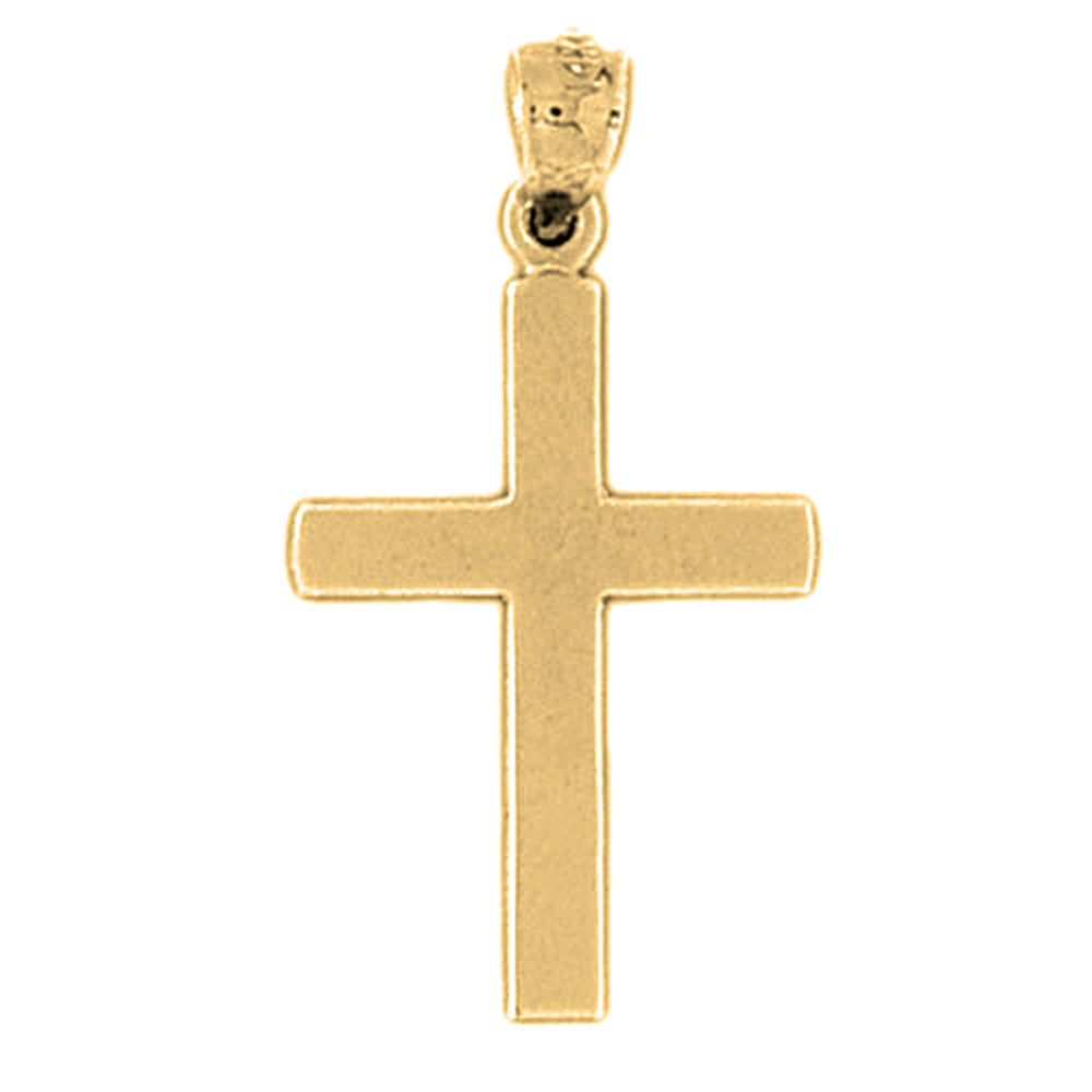 Yellow Gold-plated Silver Cross Pendant