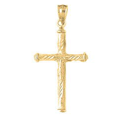 Yellow Gold-plated Silver Cross Pendant