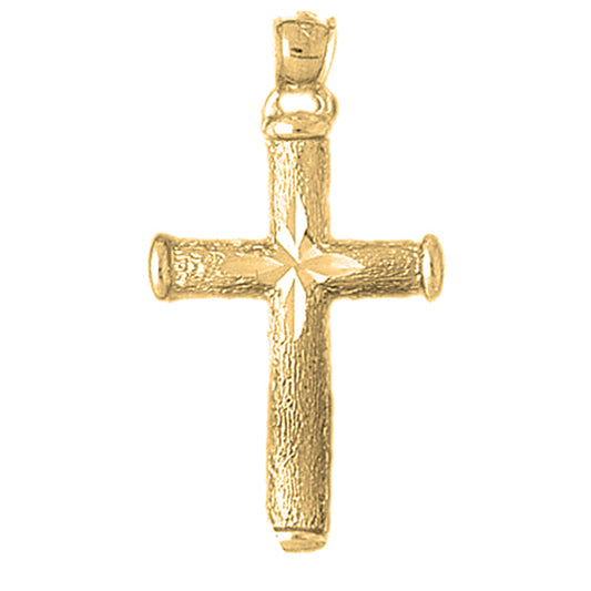 Yellow Gold-plated Silver Cross Pendant