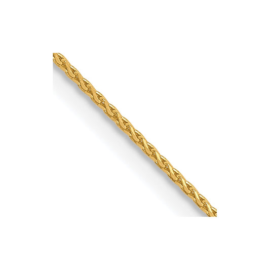 10K Yellow Gold .65mm Diamond-cut Wheat Chain