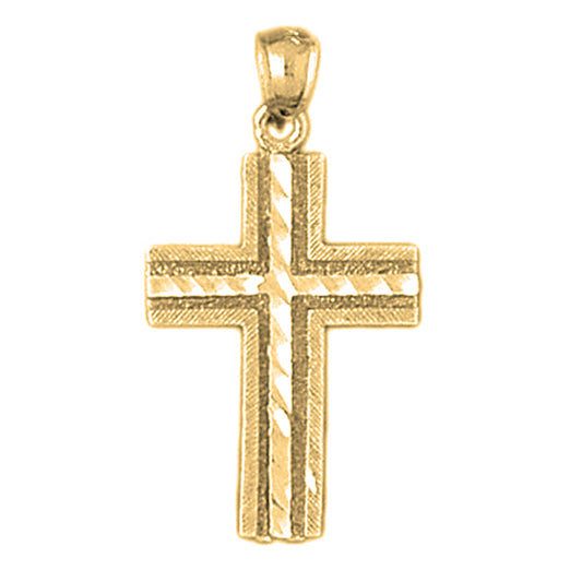 Yellow Gold-plated Silver Cross Pendant