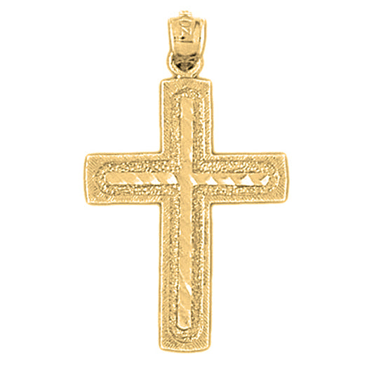 Yellow Gold-plated Silver Cross Pendant