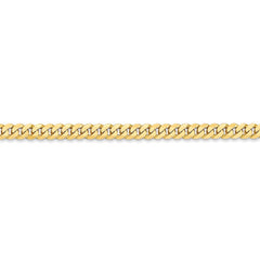 10K Yellow Gold 3.9mm Flat Beveled Curb Chain