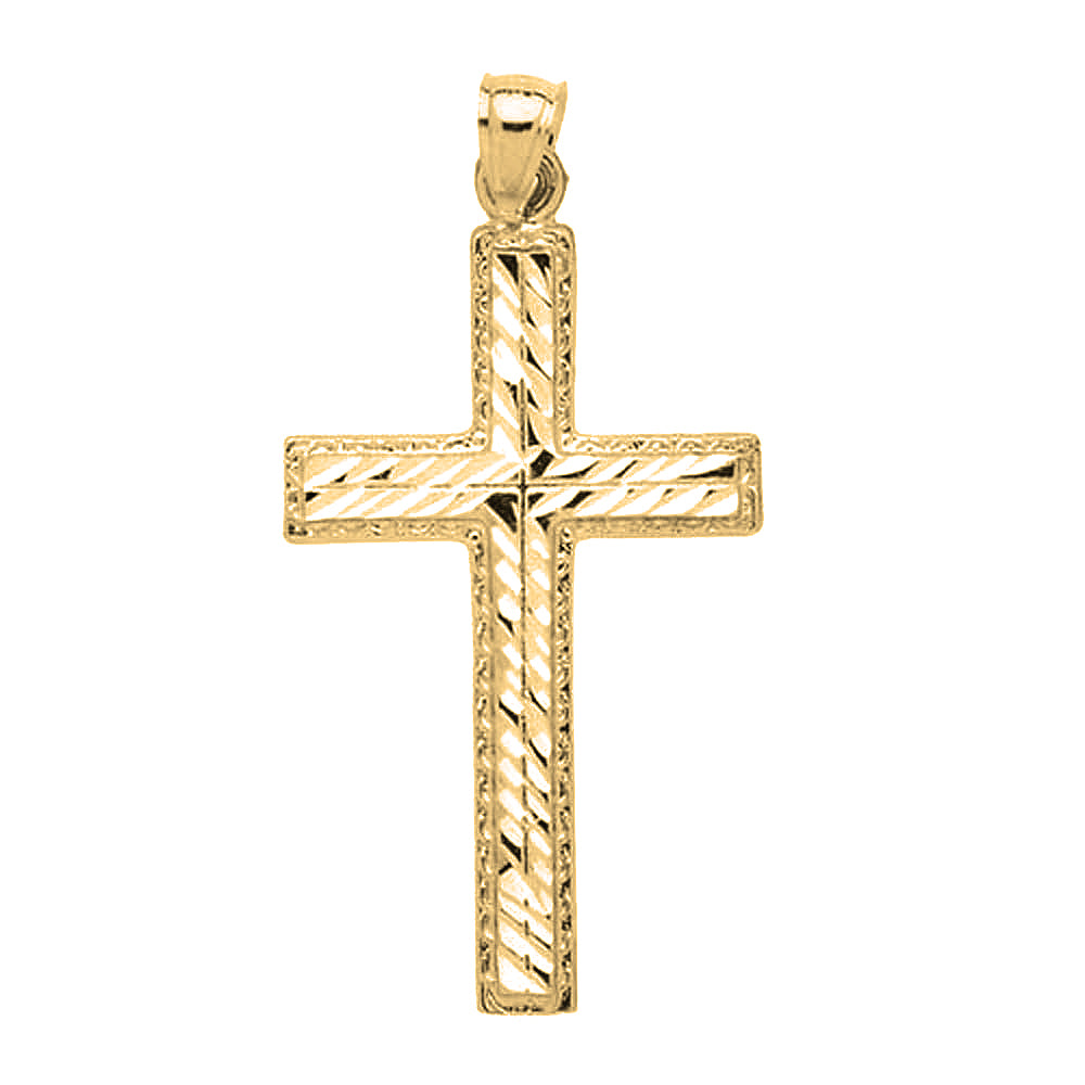 Yellow Gold-plated Silver Cross Pendant