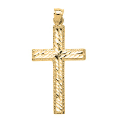 Yellow Gold-plated Silver Cross Pendant