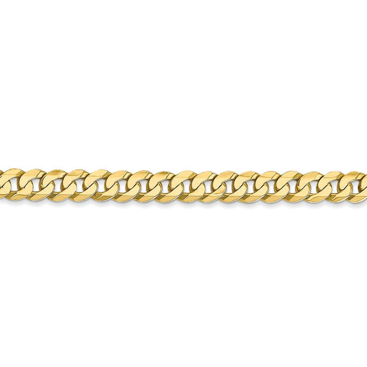 10K Yellow Gold 4.6mm Flat Beveled Curb Chain