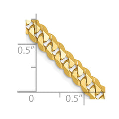 10K Yellow Gold 4.6mm Flat Beveled Curb Chain