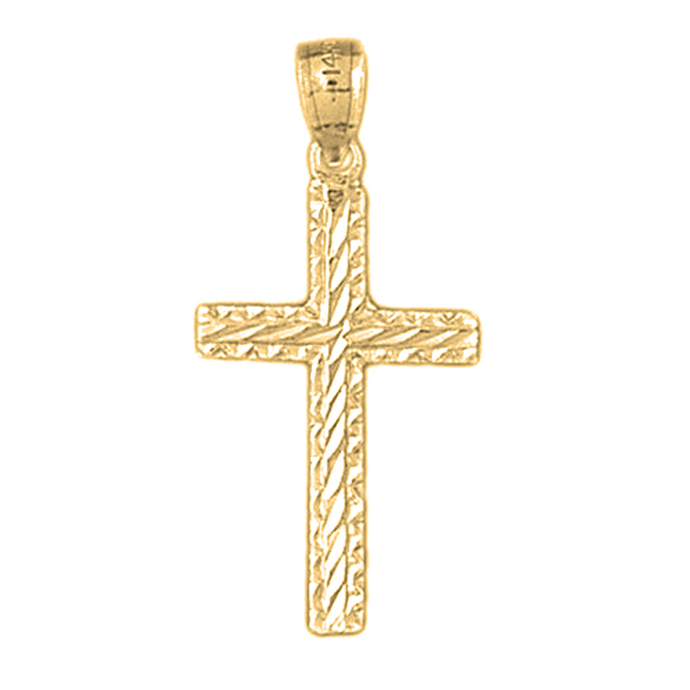 Yellow Gold-plated Silver Cross Pendant