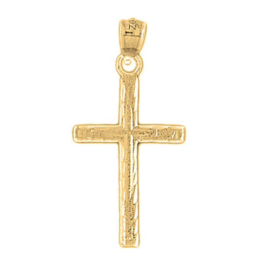 Yellow Gold-plated Silver Cross Pendant