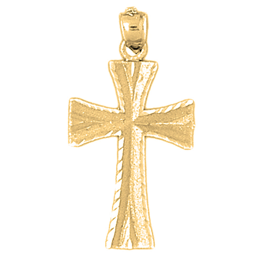 Yellow Gold-plated Silver Cross Pendant