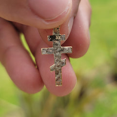 Sterling Silver Cross Pendant (Rhodium or Yellow Gold-plated)