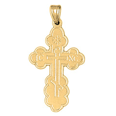 Yellow Gold-plated Silver Cross Pendant