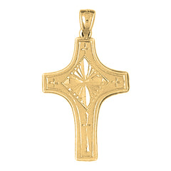 Yellow Gold-plated Silver Cross Pendant