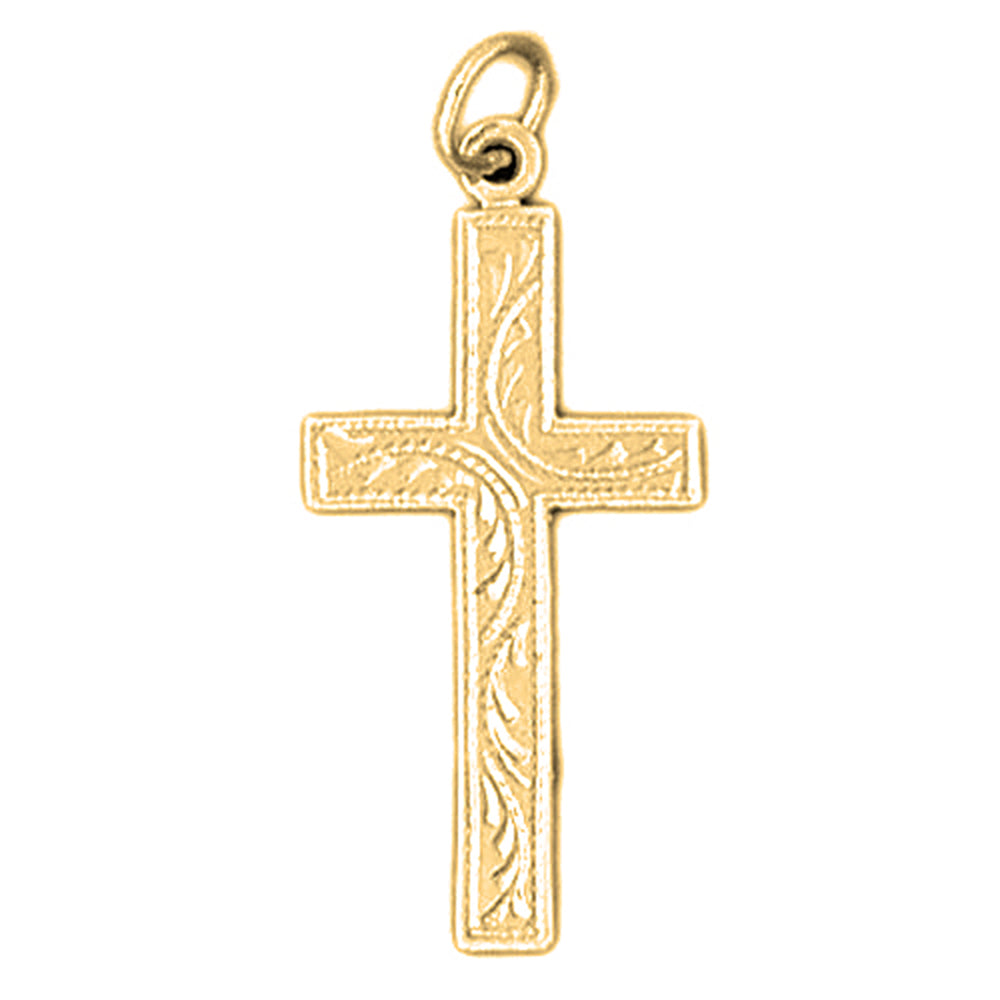 Yellow Gold-plated Silver Cross Pendant