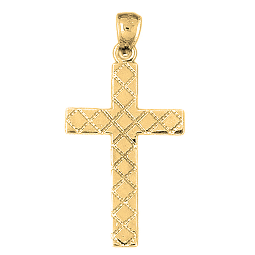 Yellow Gold-plated Silver Cross Pendant