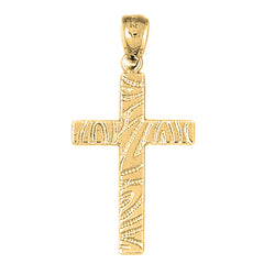 Yellow Gold-plated Silver Cross Pendant