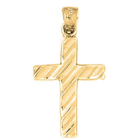 Yellow Gold-plated Silver Cross Pendant