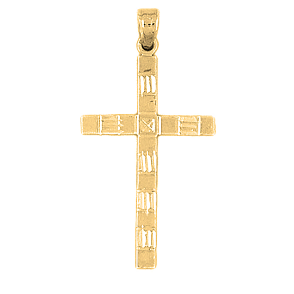 Yellow Gold-plated Silver Cross Pendant