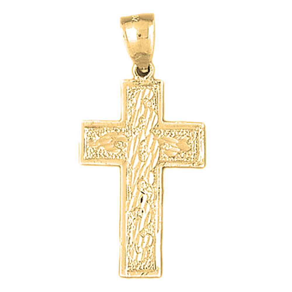 Yellow Gold-plated Silver Cross Pendant