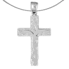 Sterling Silver Cross Pendant (Rhodium or Yellow Gold-plated)