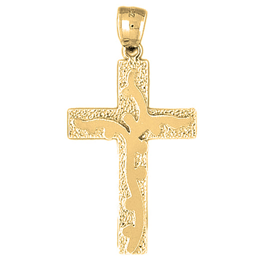 Yellow Gold-plated Silver Cross Pendant