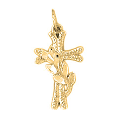 Yellow Gold-plated Silver Cross Pendant