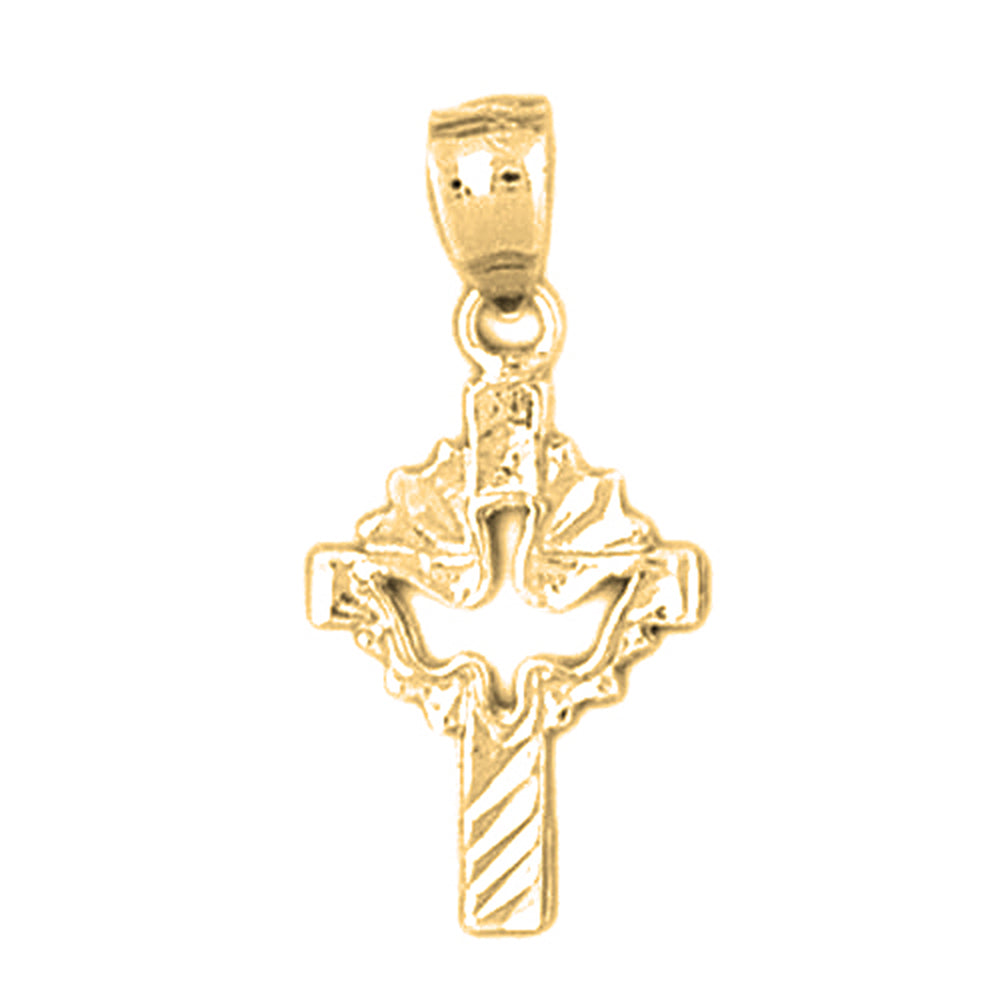 Yellow Gold-plated Silver Cross Pendant