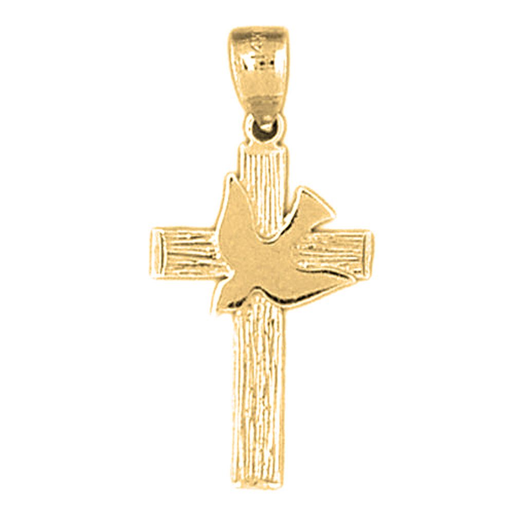 Yellow Gold-plated Silver Cross Pendant