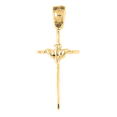 Yellow Gold-plated Silver Cross Pendant