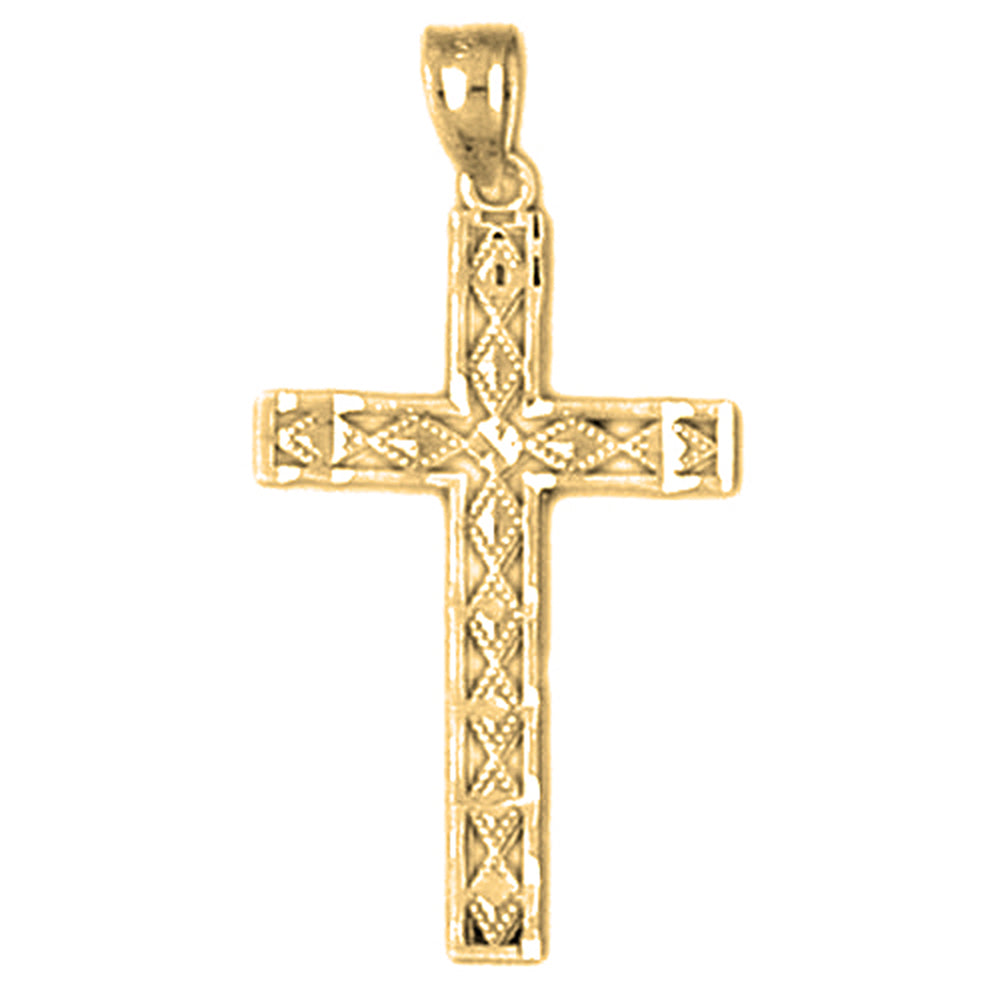 Yellow Gold-plated Silver Cross Pendant