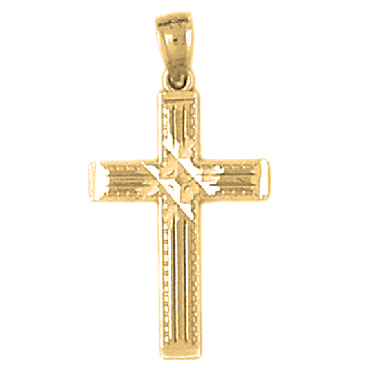 Yellow Gold-plated Silver Cross Pendant