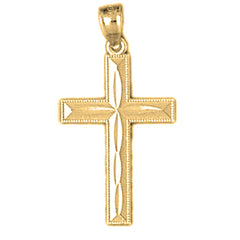 Yellow Gold-plated Silver Cross Pendant